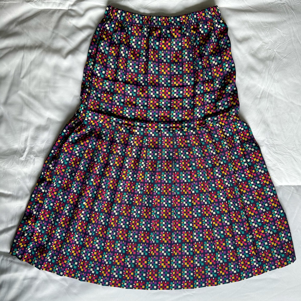 Vintage Leslie Fay Dresses Multicolored Skirt